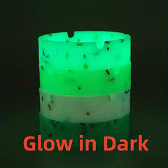 Silicone Ashtray Glow In Dark Durable High Temp Heat Resistant