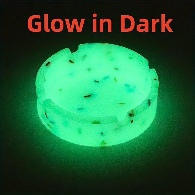 Silicone Ashtray Glow In Dark Durable High Temp Heat Resistant