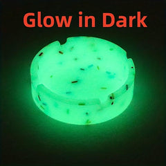 Silicone Ashtray Glow In Dark Durable High Temp Heat Resistant