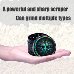 50MM Tree Pattern Grinder Metal Spice Herb Tobacco Crusher Kitchen Supplies