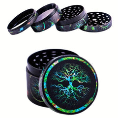 50MM Tree Pattern Grinder Metal Spice Herb Tobacco Crusher Kitchen Supplies