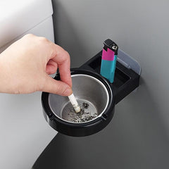 Wall Mounted Ashtray Storage Rack Bathroom Toilet Decorative Ashtray