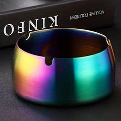 Stainless Steel Windproof Ashtray for Home Hotel Cafe KTV