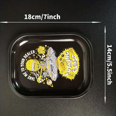 2pcs Metal Rolling Tray Wake Up Tray Home Decor
