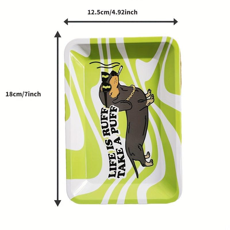 2pcs Metal Rolling Tray Wake Up Tray Home Decor