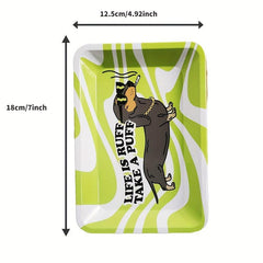 2pcs Metal Rolling Tray Wake Up Tray Home Decor