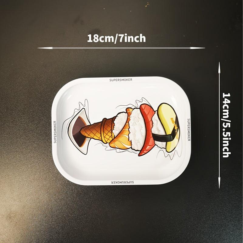 2pcs Metal Rolling Tray Wake Up Tray Home Decor