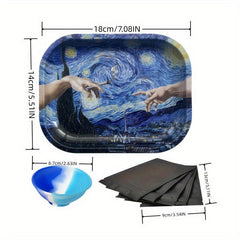 Pattern Rolling Tray + Mylar Bags & Silicone Bowl