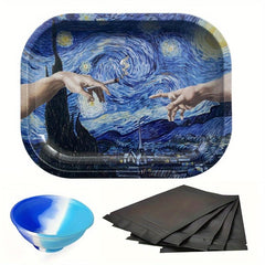 Pattern Rolling Tray + Mylar Bags & Silicone Bowl