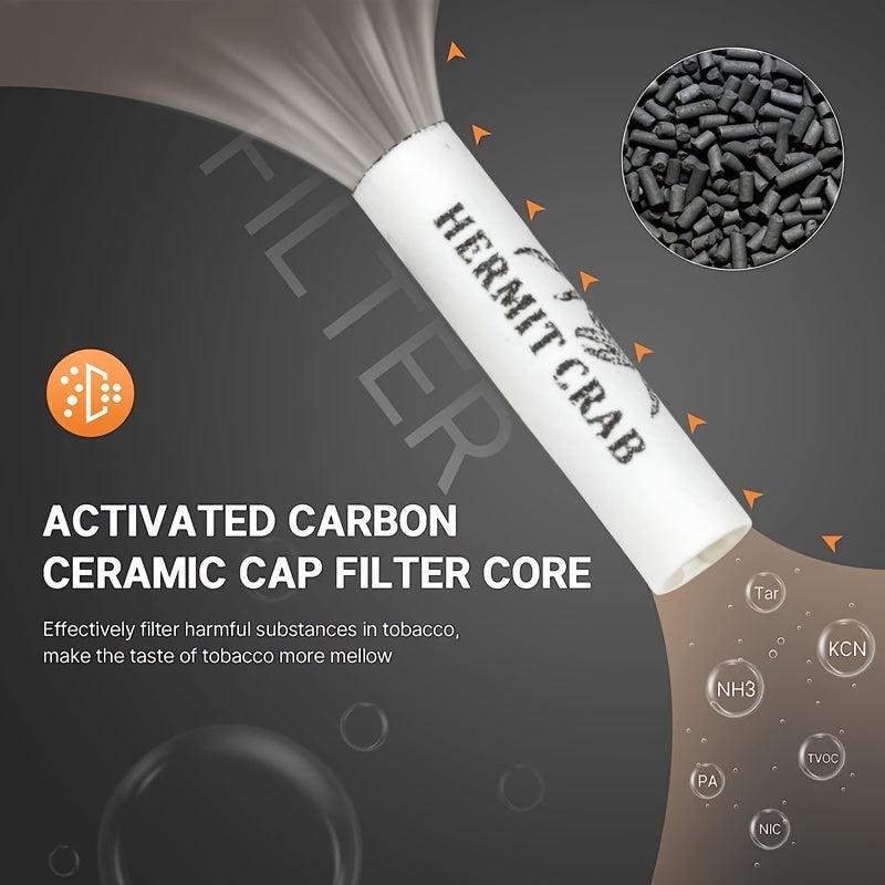 100pcs Smoking Tube Filters 9mm Activated Carbon Tobacco Smoking Tube Filter