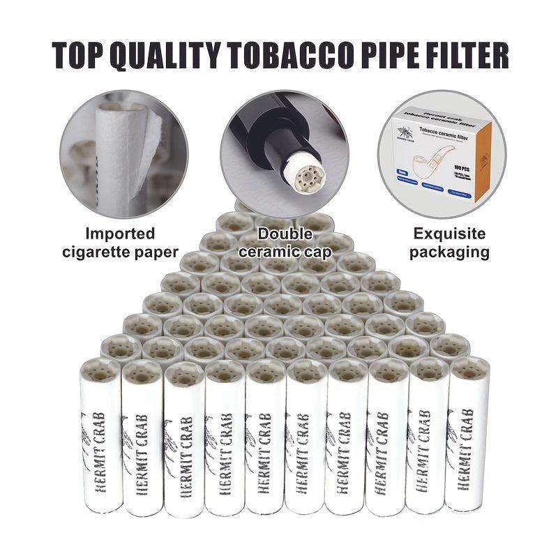 100pcs Smoking Tube Filters 9mm Activated Carbon Tobacco Smoking Tube Filter