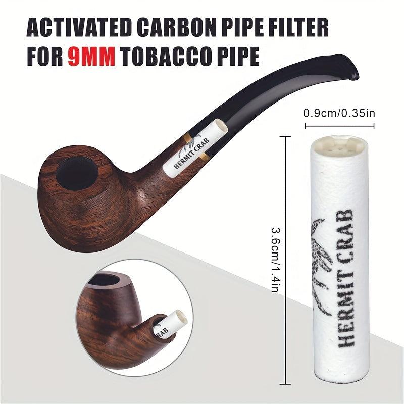 100pcs Smoking Tube Filters 9mm Activated Carbon Tobacco Smoking Tube Filter