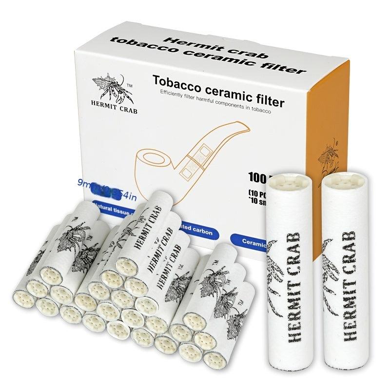 100pcs Smoking Tube Filters 9mm Activated Carbon Tobacco Smoking Tube Filter