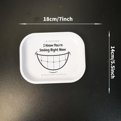 Creative Pattern Rolling Tray Metal Multipurpose Wake Up Tray