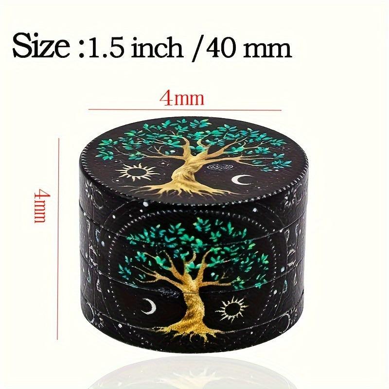 Creative Pattern 4 Layer Metal Grinder Spice Crusher Kitchen Supplies