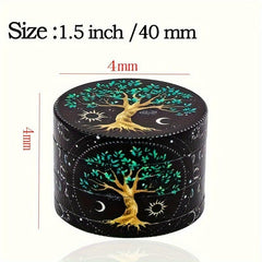 Creative Pattern 4 Layer Metal Grinder Spice Crusher Kitchen Supplies