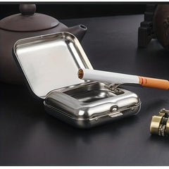 Mini Metal Ashtray Portable Car Outdoor Ashtray Household Decorative Ashtray