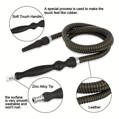 Rubber Handle Hose With Metal Tip Washable Durable 1.8m Long