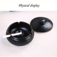 Retro Ceramic Ashtray with Lid Home Decor Hotel Bar Office Gift