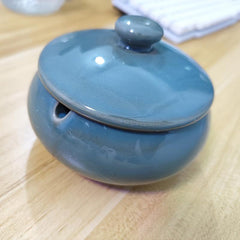 Retro Ceramic Ashtray with Lid Home Decor Hotel Bar Office Gift