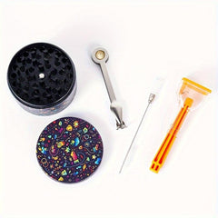 1pc Creative Pattern Grinder Metal Spice Herb Crusher Kitchen Supplies