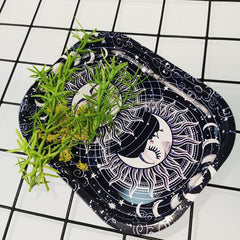 Creative Pattern Metal Rolling Tray Wake Up Tray Fruit Plate Home Decor