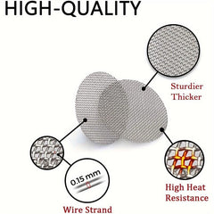 100pcs Pipe Filter Mesh - Stainless Steel and Brass Filter - Weed Accessories