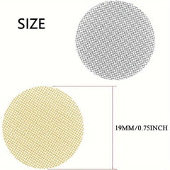 100pcs Pipe Filter Mesh - Stainless Steel and Brass Filter - Weed Accessories