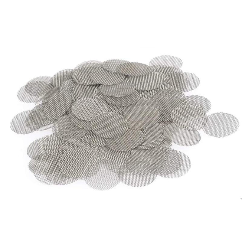 100pcs Pipe Filter Mesh - Stainless Steel and Brass Filter - Weed Accessories