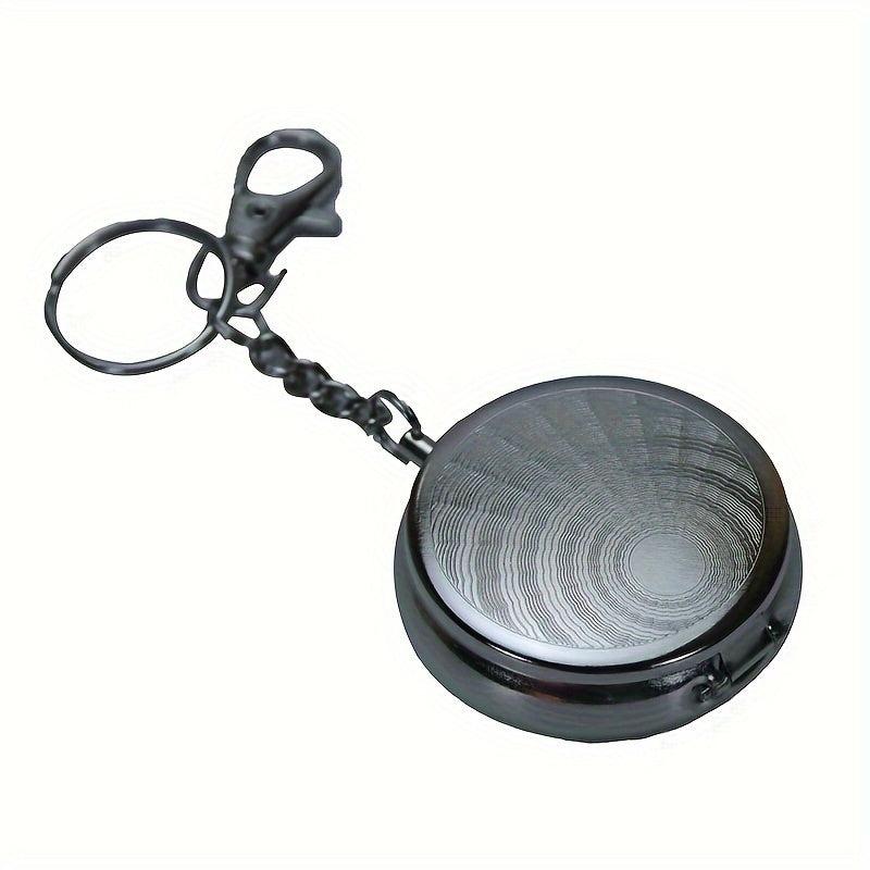 Metal Round Ashtray Press Type Automatic Flap Ashtray Home Hotel Bar Office Gift