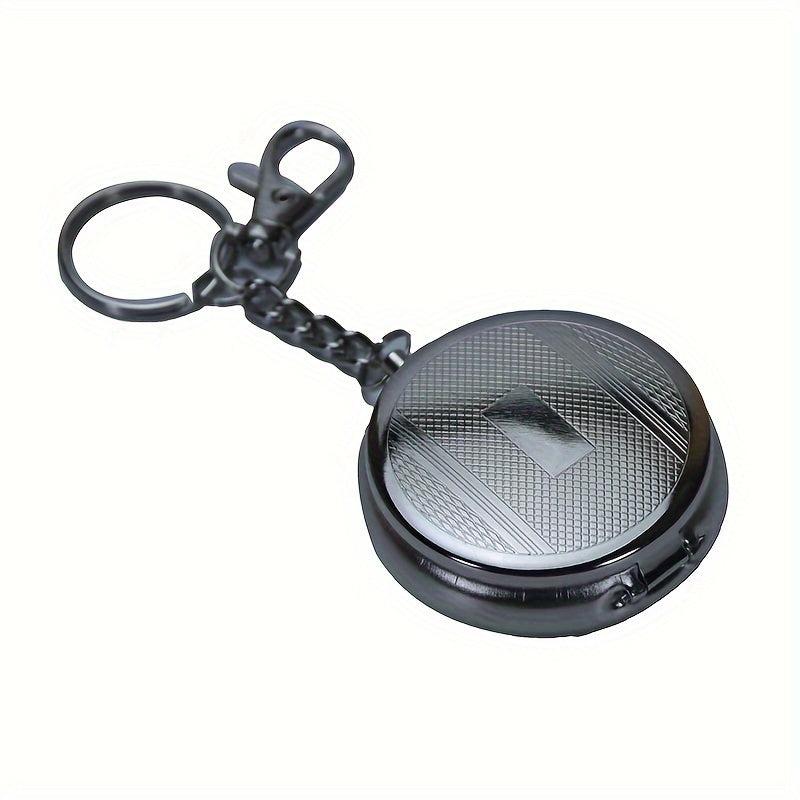 Metal Round Ashtray Press Type Automatic Flap Ashtray Home Hotel Bar Office Gift