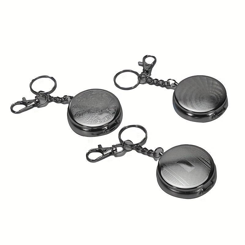 Metal Round Ashtray Press Type Automatic Flap Ashtray Home Hotel Bar Office Gift