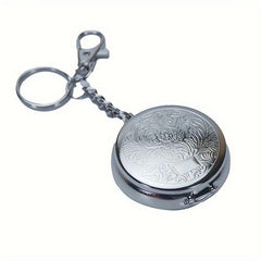 Metal Round Ashtray Press Type Automatic Flap Ashtray Home Hotel Bar Office Gift