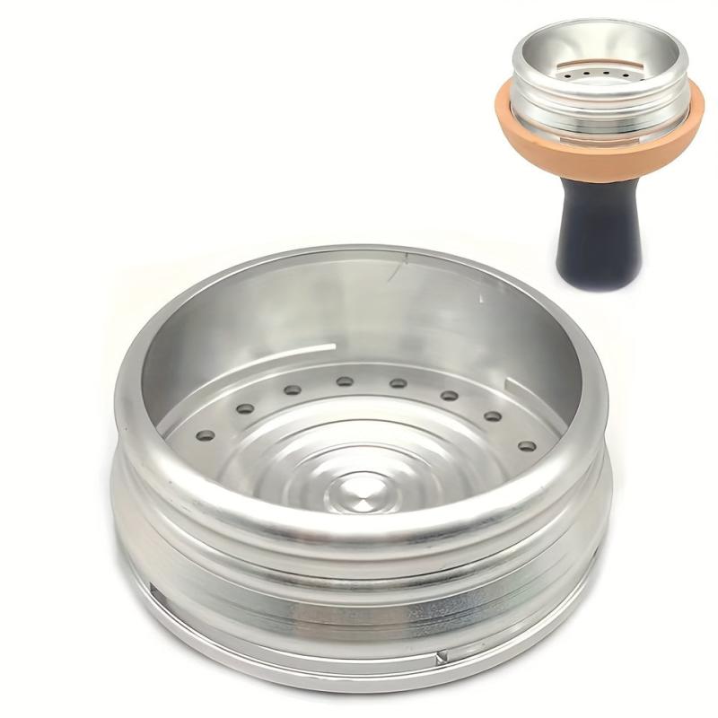 Metal Aluminum Heat Base Smoking Bowl Charcoal Holder Gadget