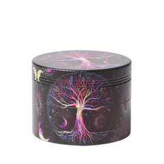 1pc Creative Pattern 4 layer Metal Grinder Spice Crusher Kitchen Supplies