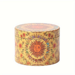 1pc Creative Pattern 4 layer Metal Grinder Spice Crusher Kitchen Supplies