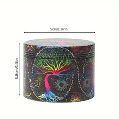 1pc Creative Pattern 4 layer Metal Grinder Spice Crusher Kitchen Supplies