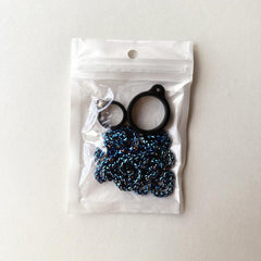 Stainless Steel Metal Snake Chain Lanyard w/ Silicone Hanging Rings