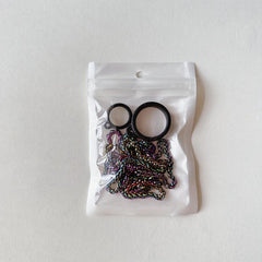 Stainless Steel Metal Snake Chain Lanyard w/ Silicone Hanging Rings