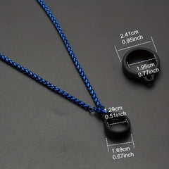 Stainless Steel Metal Snake Chain Lanyard w/ Silicone Hanging Rings