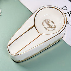 Portable Ceramic Ashtray Home Office Decor Gift