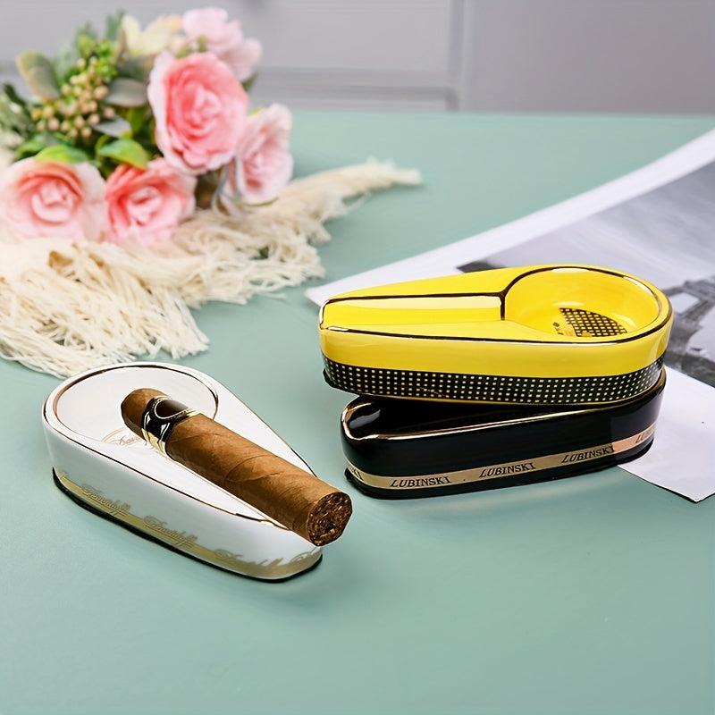 Portable Ceramic Ashtray Home Office Decor Gift