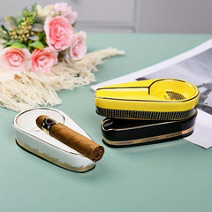 Portable Ceramic Ashtray Home Office Decor Gift