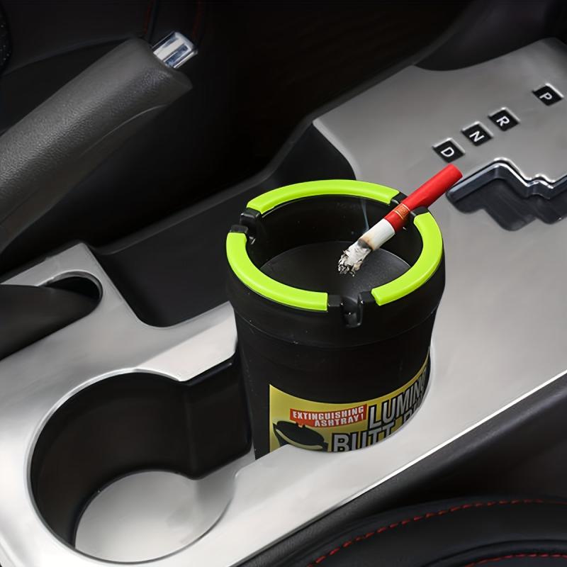 Portable Luminous Car Ashtray Self Extinguishing Ashtray Household Decor