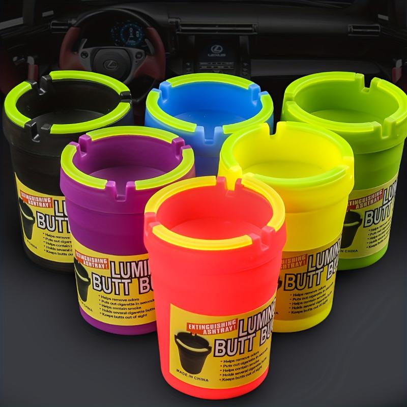Portable Luminous Car Ashtray Self Extinguishing Ashtray Household Decor