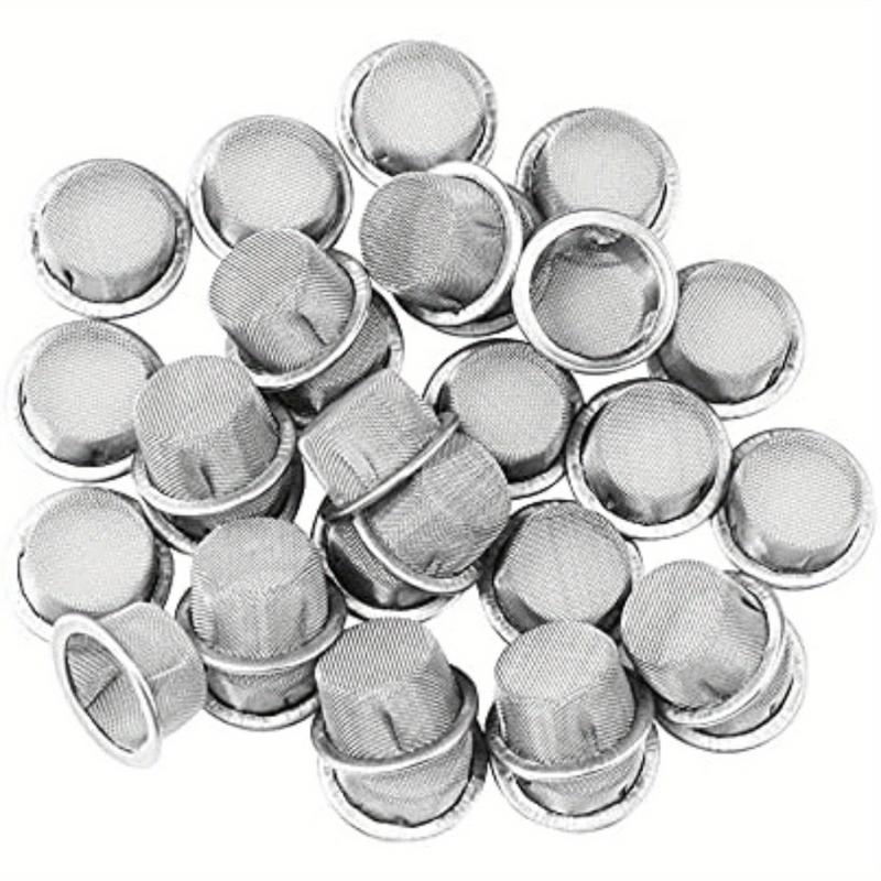 20pcs Stainless Steel Filter Net Mesh Mini Round Filter Screen with Metal Box