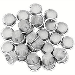 20pcs Stainless Steel Filter Net Mesh Mini Round Filter Screen with Metal Box