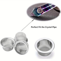 20pcs Stainless Steel Filter Net Mesh Mini Round Filter Screen with Metal Box