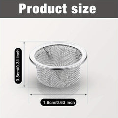 20pcs Stainless Steel Filter Net Mesh Mini Round Filter Screen with Metal Box