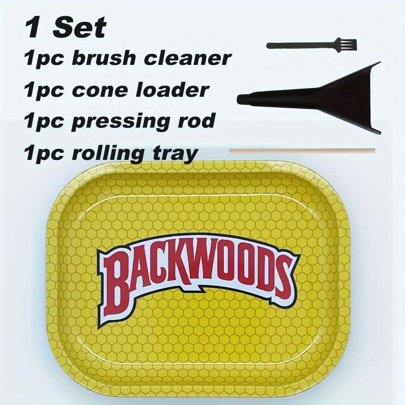 Creative Pattern Rolling Tray Set with Pressing Rod & Brush